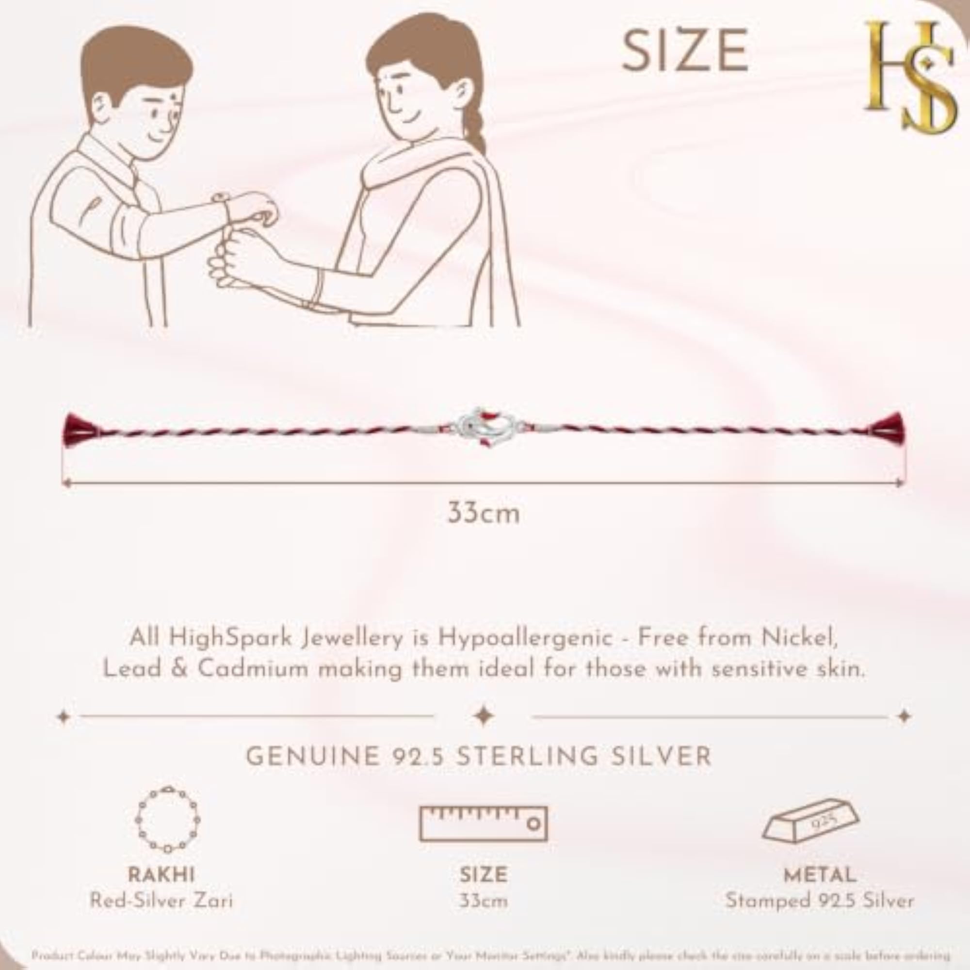 925 Silver Ganesh Rakhi Stylish Rakhi Gift